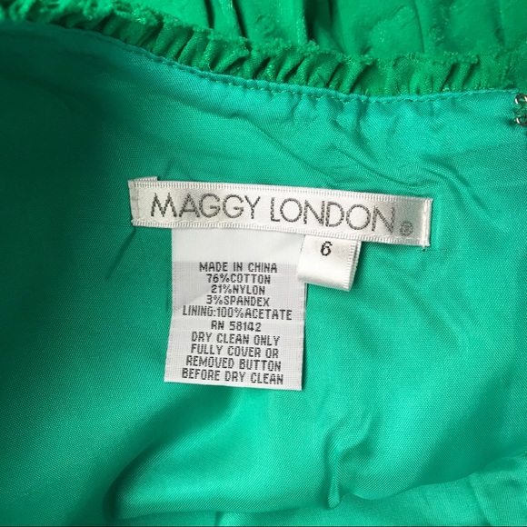 Green Maggy London A-line Dress with Gold Buttons - Picture 7 of 7